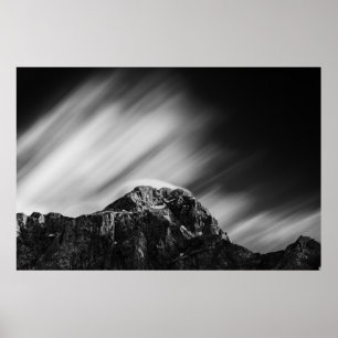 Poster Nuvens que se estendem sobre a montanha Mangart