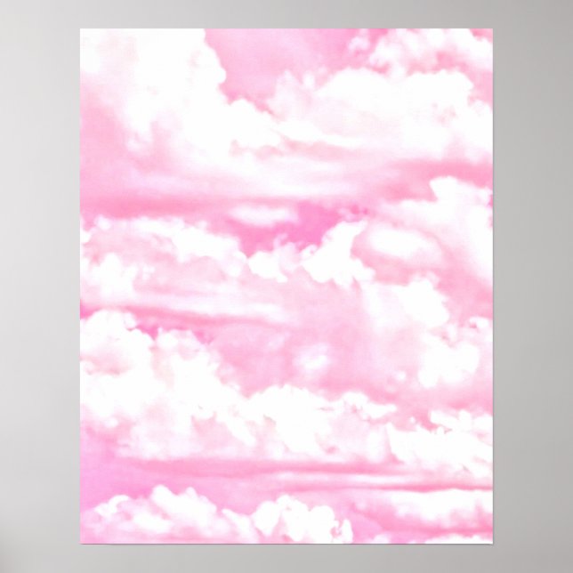 Poster Nuvens Rosa Felizes Sonhadoras (Frente)