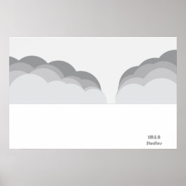 Poster Nuvens Se Separando Sobre Água