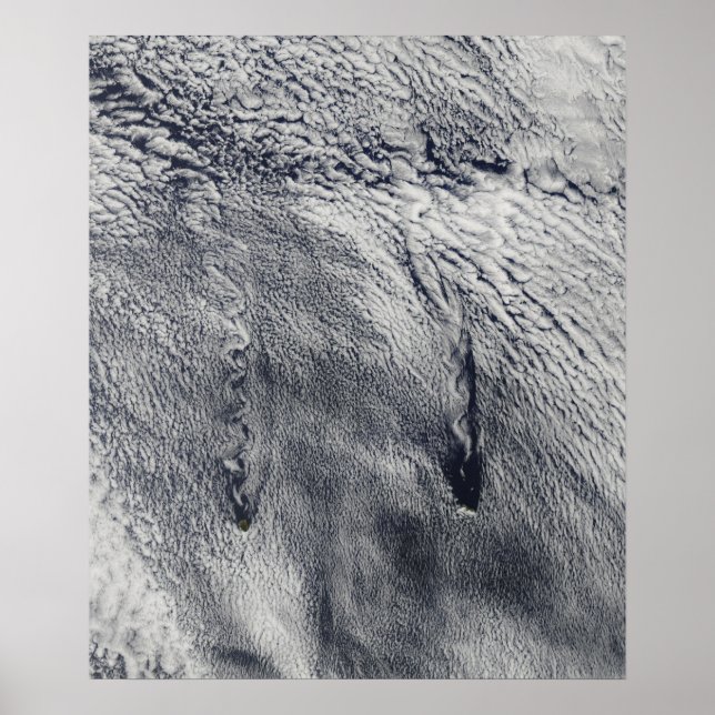 Póster Nuvens sobre as ilhas Juan Fernandez (Frente)