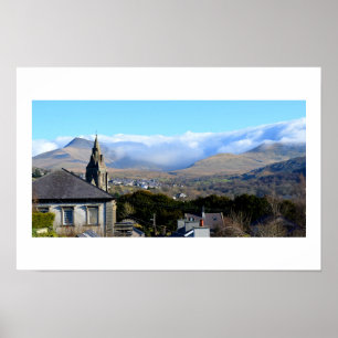 Póster Nuvens sobre as montanhas snowdonianas