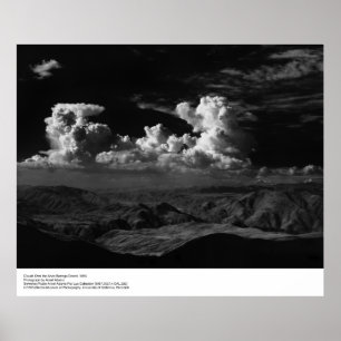 Póster Nuvens sobre o deserto, 1965, por Ansel Adams