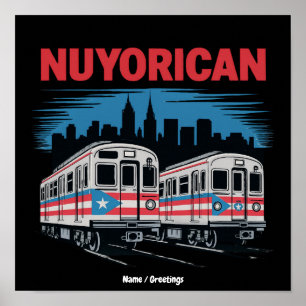 Poster Nuyorican Puerto Rican Nova Iorque Pride Boricua