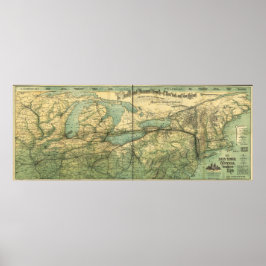 Póster NY Central e Rio Hudson RR