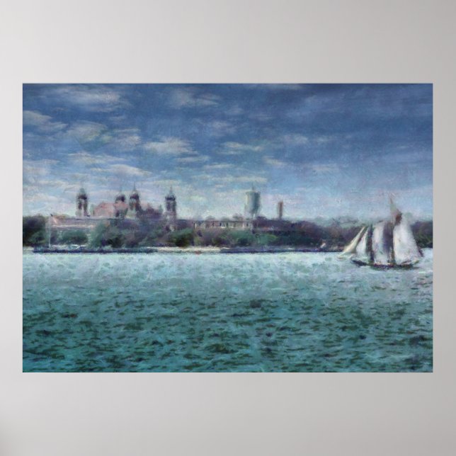 Póster NY - Ilha Ellis (Frente)
