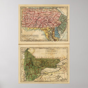 Póster NY, NJ, Pa, Del, Md