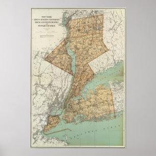 Poster NY, reis, Queens, Richmond, Rockland