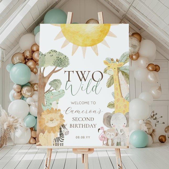 Poster Nyala Safari Animais Selvagens Dois Segundo Aniver (Criador carregado)