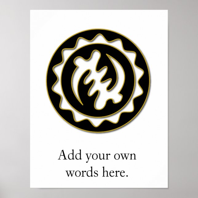 Póster Nyame Ye Ohene | Deus é símbolo rei (Frente)