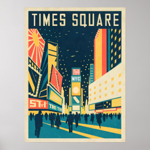 Poster NYC com o Stunning Times Square