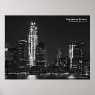 Poster NYC de Torre Livre 911 24x18