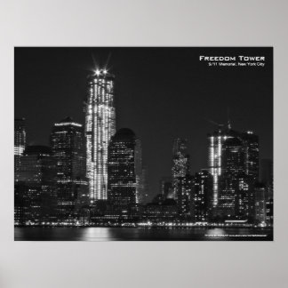 Poster NYC de Torre Livre 911 24x18
