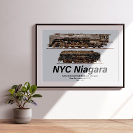 Poster NYC Niagara – Locomotiva a Vapor de Trem Americano
