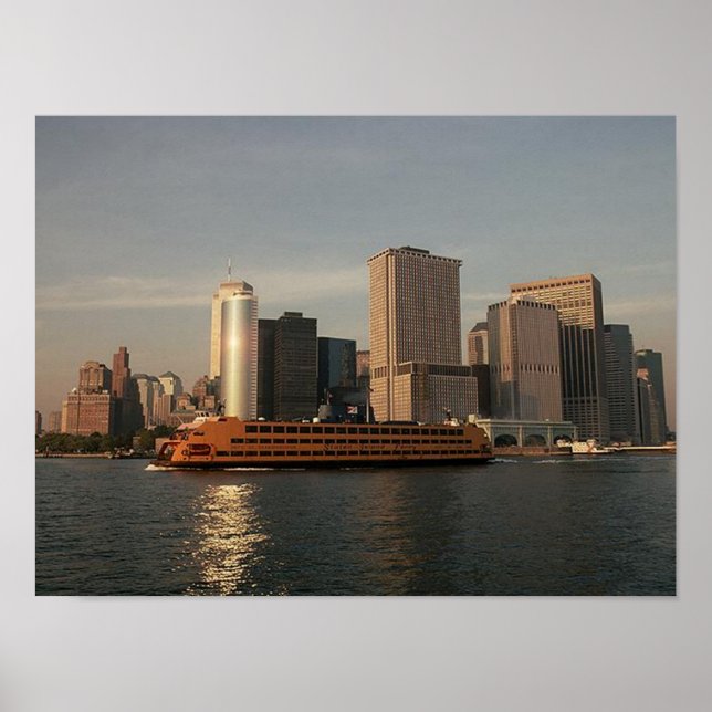 POSTER NYC~ No Memoriam ~ Torres Gêmeas e SIFerry (Frente)