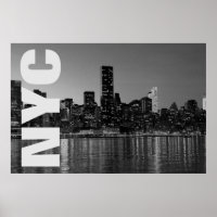 NYC Nova Iorque Manhattan Night Black White