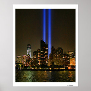 Poster NYC Skyline: Homenagem do WTC 9/11 no Light 2013 #