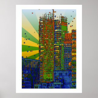 Poster NYC Skyline: O prédio do New York Times