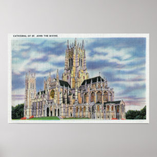 Póster NYC, YorkCathedral novo de St John o divino