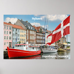 Poster Nyhavn Copenhagen Dinamarca