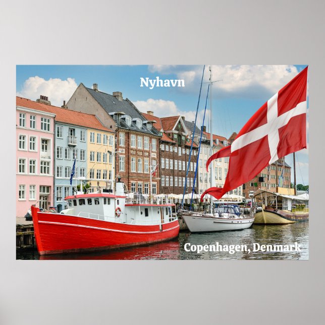Poster Nyhavn Copenhagen Dinamarca (Frente)
