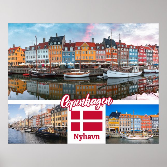 Poster Nyhavn Copenhagen Dinamarca (Frente)