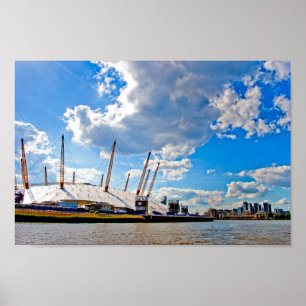 Poster O2 Arena River Thames London Reino Unido