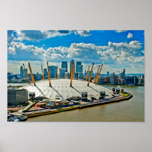 Poster O2 Arena River Thames London Reino Unido