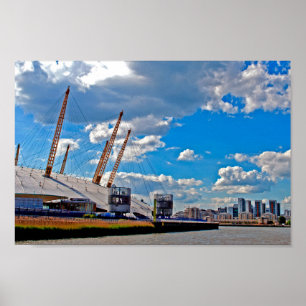 Poster O2 Arena River Thames London Reino Unido