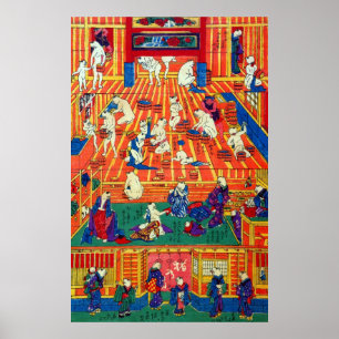 Póster o 猫のおぶうや, primavera quente do 作者