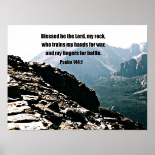 Póster O 144:1 Blessed do salmo seja o senhor…