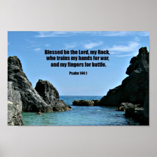 Poster O 144:1 Blessed do salmo seja o senhor, minha