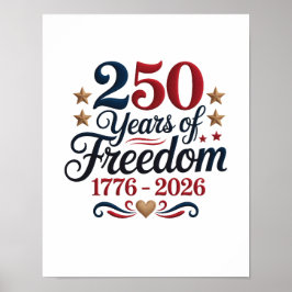 Poster O 250º Aniversário da América