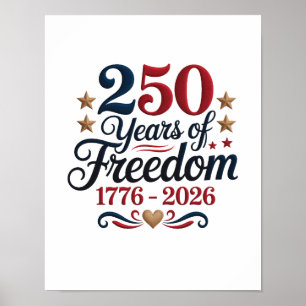 Poster O 250º Aniversário da América