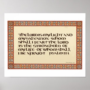 Poster O 27:1 do salmo iluminou o roteiro Uncial da