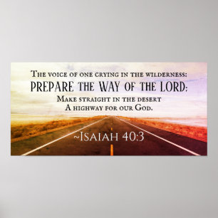 Poster O 40:3 de Isaiah prepara a maneira do senhor,