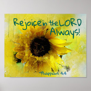 Póster O 4:4 dos Philippians exulta no senhor Sempre!