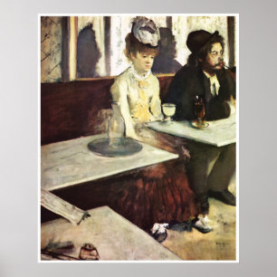Póster O absinto, 1876 - Edgar Degas