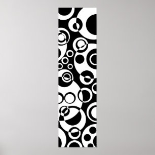 Póster O abstrato borbulha 01 - B&W