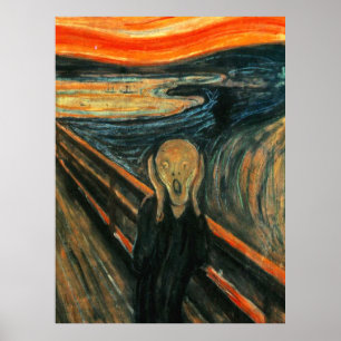 Póster O Abstrato de Arte Moderna do Gritar Munch