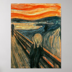 Póster O Abstrato de Arte Moderna do Gritar Munch