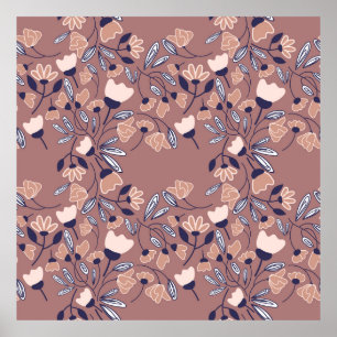 Poster O abstrato floresce um padrão perfeito. Colorido