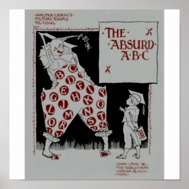 Poster O Absurdo ABC por Walter Crane (Frente)