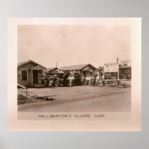 Póster O acampamento de Halliburton, Kilgore, Texas 1931