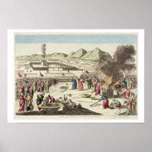 Póster O acampamento dos Israelites e do sacrifício do t