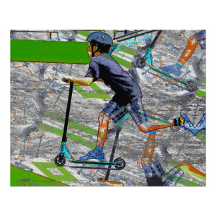 Póster O acelerador - o acelerador do Patinete Stunt