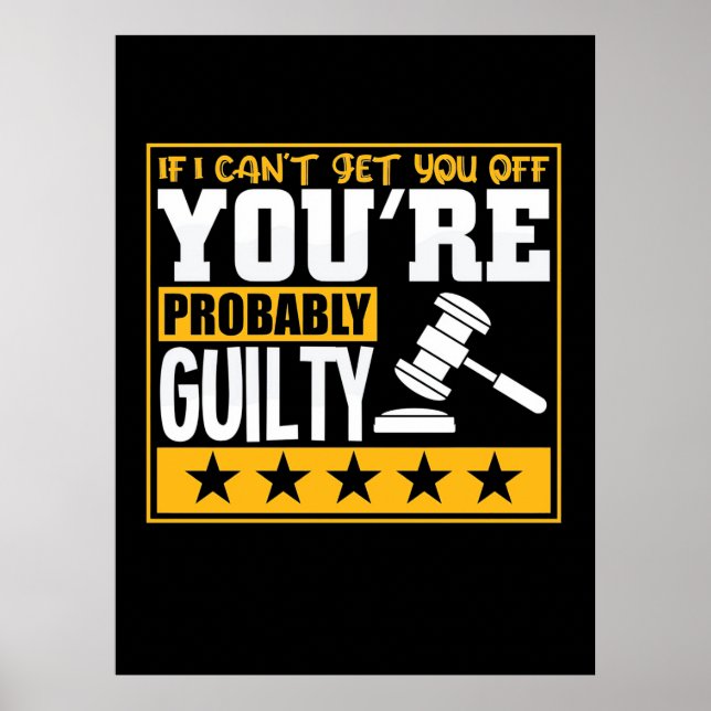 Poster O Advogado Provavelmente É Culpado (Frente)