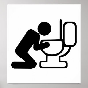 Póster O álcool puke o toalete