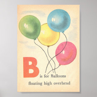 Poster O alfabeto muito antigo, letra B