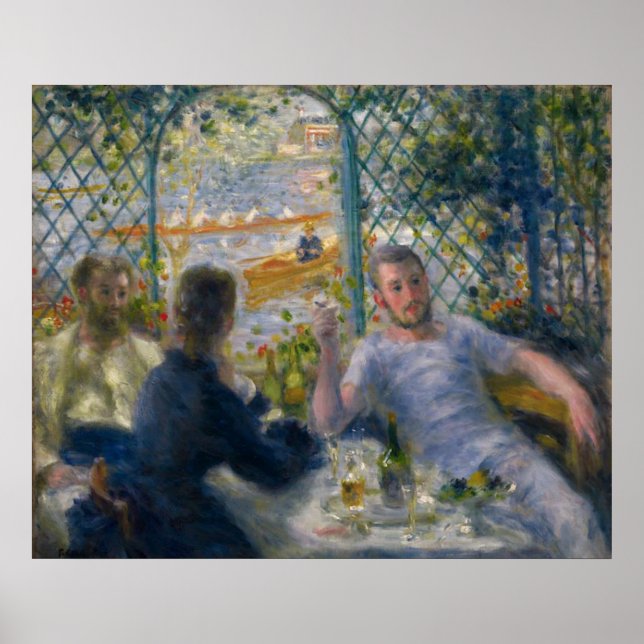 Póster O almoço do Rower por Pierre-Auguste Renoir (Frente)