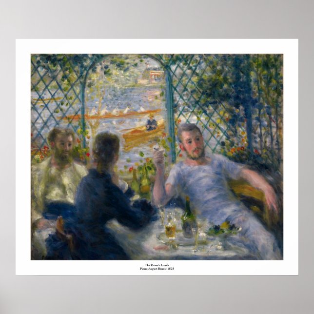 Póster O almoço do Rower por Pierre-Auguste Renoir (Frente)